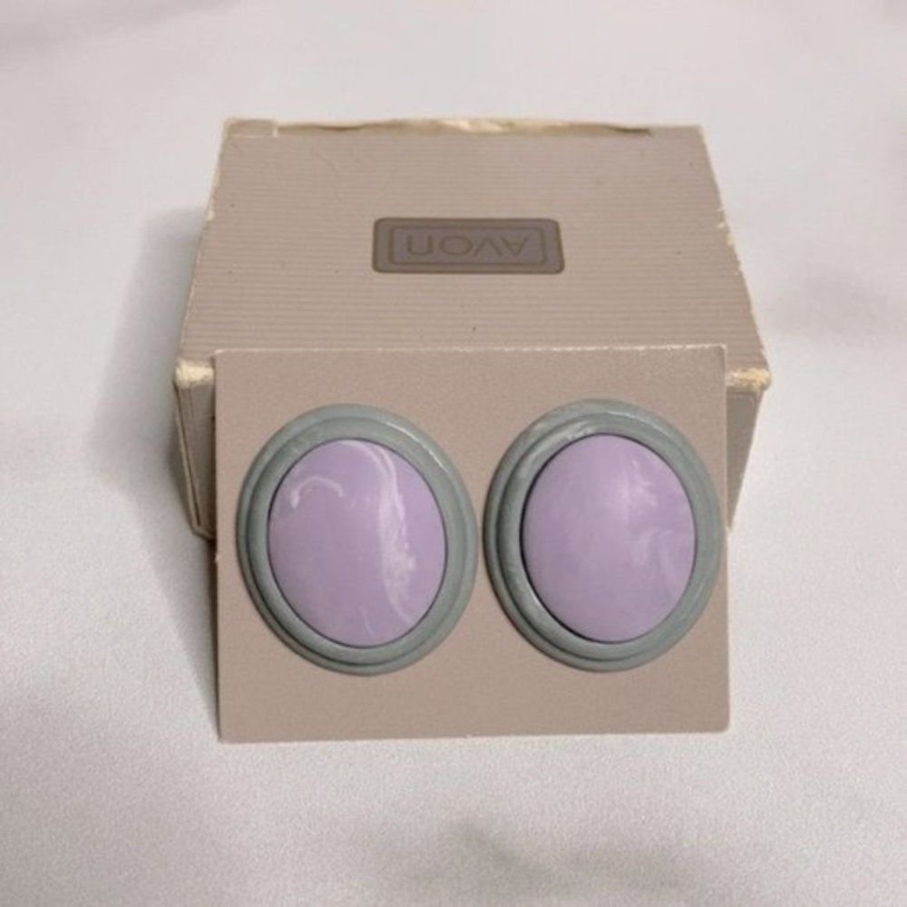 Avon Sunbleached Colors pierced Earrings purple